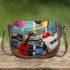 Vibrant guitar with parrot perch Saddle Bags for Women: Perfect Gift for Girlfriend, Wife, Daughter