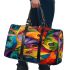 Vibrant painting of fish 3d travel bag