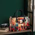 Vibrant Woman in Abstract City Small Handbag