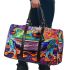 Vividly colored psychedelic cute frog 3d travel bag