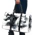 Watercolor black and white horses 3d travel bag