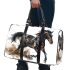 Watercolor black horse 3d travel bag