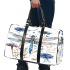 Watercolor dragonfly among flowers 3d travel bag