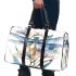 Watercolor dragonfly among flowers 3d travel bag