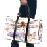 Watercolor dragonfly among flowers 3d travel bag