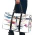 Watercolor dragonfly among flowers 3d travel bag