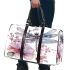 Watercolor dragonfly and pink flowers 3d travel bag