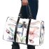 Watercolor dragonfly and pink flowers 3d travel bag