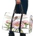 Watercolor dragonfly perched on pink peonies 3d travel bag