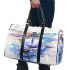 Watercolor dragonfly sitting on top of flower 3d travel bag