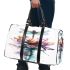 Watercolor dragonfly sitting on top of flower 3d travel bag