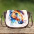 Watercolor horse head saddle bag