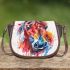 Watercolor horse head saddle bag