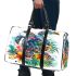 Watercolor sea turtle with a colorful mandala pattern 3d travel bag