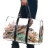 Watercolor turtle swimming in coral reef 3d travel bag