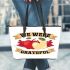 What if today we were grateful for everything Leather Tote Bag