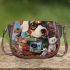 Whimsical cat cruise Saddle Bags for Women: Perfect Gift for Girlfriend, Wife, Daughter