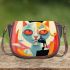 Whimsical cat duo Saddle Bags for Women: Perfect Gift for Girlfriend, Wife, Daughter