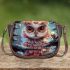 Whimsical owl and friends saddle bag