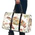 Whimsical watercolor turtle with floral patterns 3d travel bag