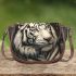 white tiger smile with dream catcher Saddle Bag