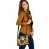 Whitetailed buck standing in meadow with daisies shoulder handbag