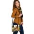 Whitetailed buck standing in meadow with daisies shoulder handbag