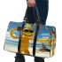 Yellow grinch with black sunglass with coconut 3d travel bag