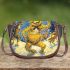 yellow grinchy with black sunglass and dancing cats Saddle Bag Saddle Bag