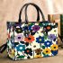 Flowers colors like white and black Small Handbag, Totes, Crossbody, Purse: Bag Gift Idea for Girlfriend, Sitter, Birthday, Women ,Daughter, Mama, Ladies