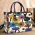 Mushroom in bold flat colors like blue Small Handbag, Totes, Crossbody, Purse: Bag Gift Idea for Girlfriend, Sitter, Birthday, Women ,Daughter, Mama, Ladies