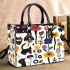 Pattern of flowers dogs cats mushrooms Small Handbag, Totes, Crossbody, Purse: Bag Gift Idea for Girlfriend, Sitter, Birthday, Women ,Daughter, Mama, Ladies