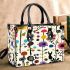 Pattern of flowers dogs cats mushrooms Small Handbag, Totes, Crossbody, Purse: Bag Gift Idea for Girlfriend, Sitter, Birthday, Women ,Daughter, Mama, Ladies