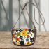 Pattern of flowers of maru aronson Saddle Bag, Totes, Crossbody, Purse: Bag Gift Idea for Girlfriend, Sitter, Birthday, Women ,Daughter, Mama, Ladies