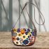 Pattern of flowers of maru aronson Saddle Bag, Totes, Crossbody, Purse: Bag Gift Idea for Girlfriend, Sitter, Birthday, Women ,Daughter, Mama, Ladies