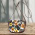 Pattern of flowers maru aronson different colors Saddle Bag, Totes, Crossbody, Purse: Bag Gift Idea for Girlfriend, Sitter, Birthday, Women ,Daughter, Mama, Ladies