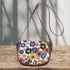 Pattern of flowers maru aronson different colors Saddle Bag, Totes, Crossbody, Purse: Bag Gift Idea for Girlfriend, Sitter, Birthday, Women ,Daughter, Mama, Ladies