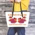 A Moment Of Gratitude Makes A Difference In Your Attitude Leather Tote Bag