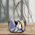 Abstract art vector design featuring a sliding bird saddle bag
