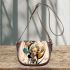 Abstract beauty in chaos saddle bag