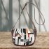 Abstract composition of simple shapes saddle bag