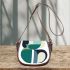 Abstract flat vector illustration of large shapes saddle bag