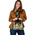 Abstract modern painting of the toucan bird shoulder handbag