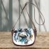 Abstract ocean turtle saddle bag
