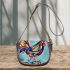 Abstract rooster with simple shapes and lines saddle bag