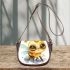 Adorable baby honey bee with big beautiful eyes 3d saddle bag
