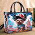 Adventurous canine in the colorful sky small handbag