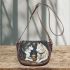 Alaska dogs and cats drink coffee with dream catcher saddle bag