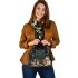 Alaska dogs and cats drink coffee with dream catcher shoulder handbag