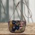 american bisson with dream catcher Saddle Bag